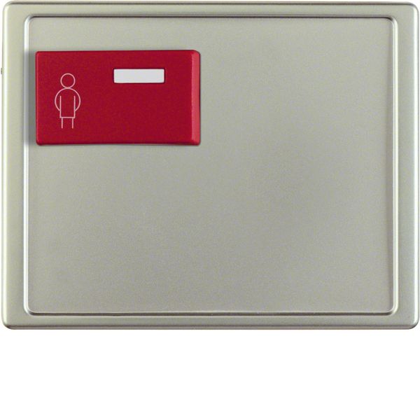 Centre plate red button at top, arsys, stainless steel matt, lacq. image 1