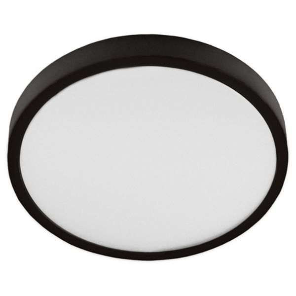 Light fitting SPMP1000, ceiling, LED 830, prizmatic  cover, 190mm, DALI, black image 1