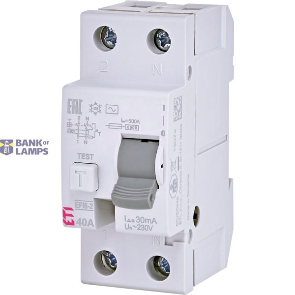 EFI 6-2 40/0,03A,  AC noplЅdes relejs 2P image 1