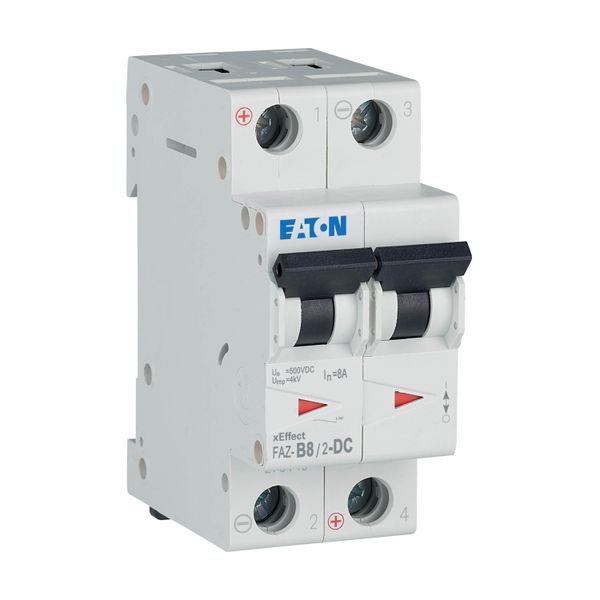 Miniature circuit breaker (MCB), 8 A, 2p, characteristic: B, DC image 6