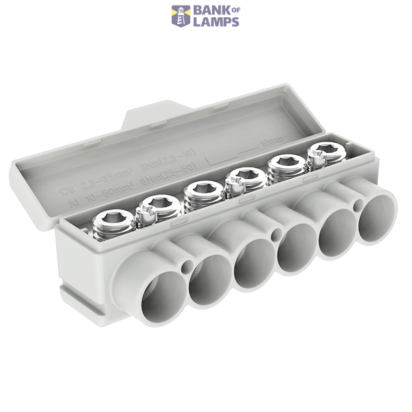 SLT50-6-3 yellow-green Al 6-50/Cu 6-35+3x1,5-2,5 mm2 1000 V Distribution block image 1