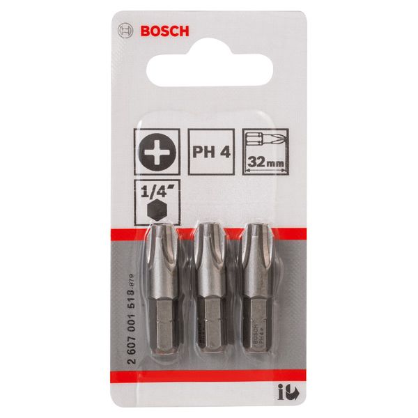 Screwdriver bit Extra Hard PH 4, 32 mm 3 pcs. image 2