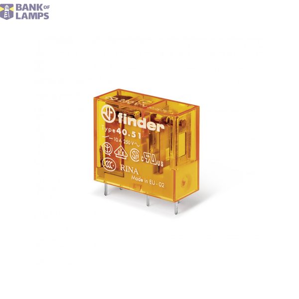 FINDER - RELAY CIRCUIT IMPRIME 1NO 10A 12VDC BOB image 1