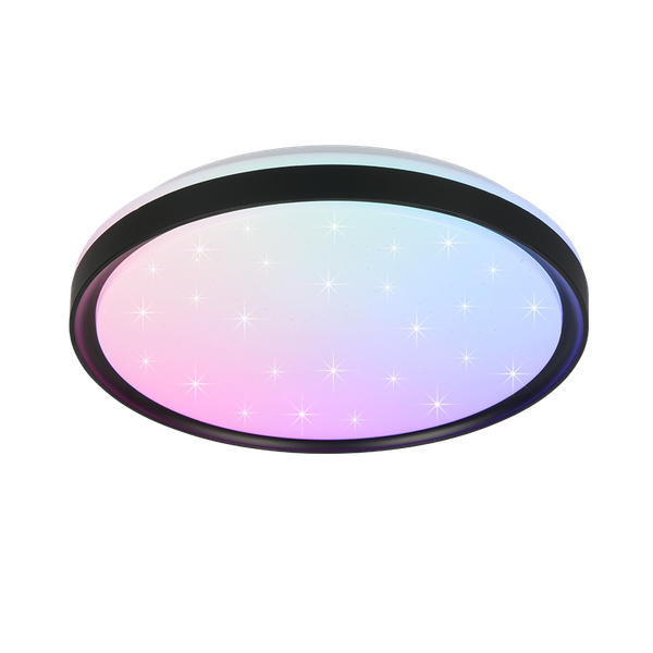 Solit LED ceiling lamp matt black starlight RGB image 1