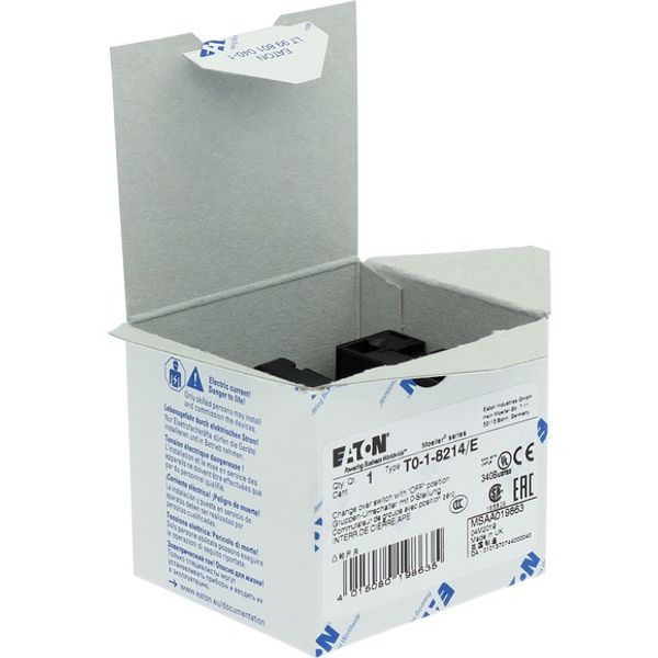 T0-1-8214/E Changeoverswitches, T0, 20 A, flush mounting, 1 contact unit(s), Contacts: 2, 45 °, momentary, With 0 (Off) position, with spring-return from both dir image 6