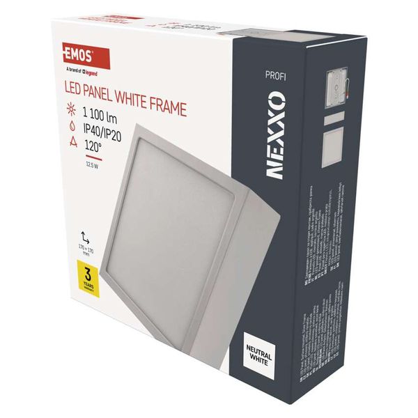 LED surface luminaire NEXXO, square, white, 12.5W, neutral white image 1
