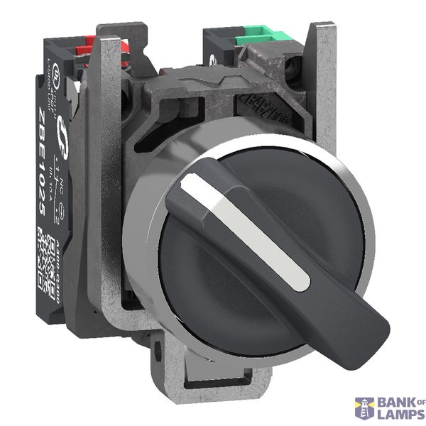 Metal SS 2-pos stay put 1NO+1NC Push-in image 1