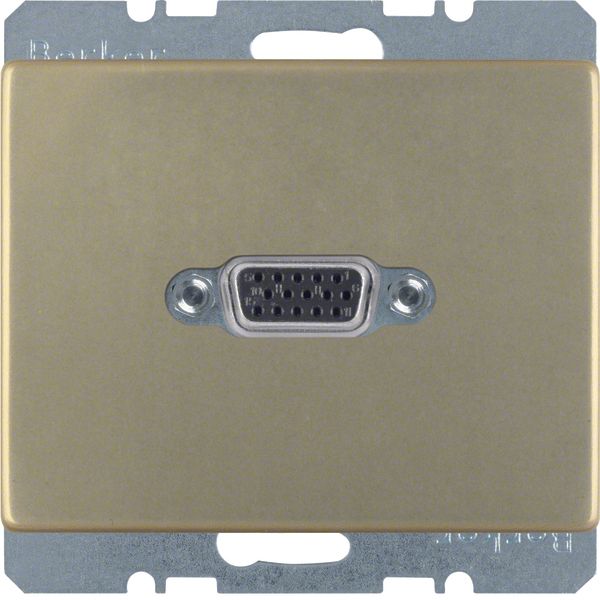 VGA soc. out., screw-in lift terminals, arsys, light bronze matt, lacq image 1