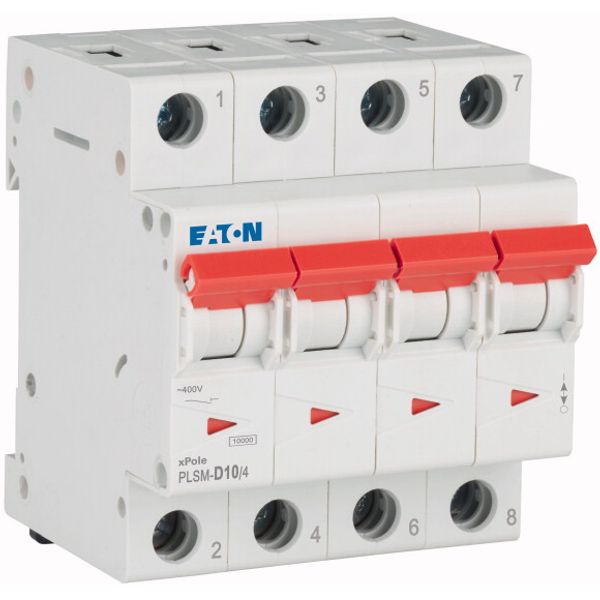 Miniature circuit breaker (MCB), 10 A, 4p, characteristic: D image 4