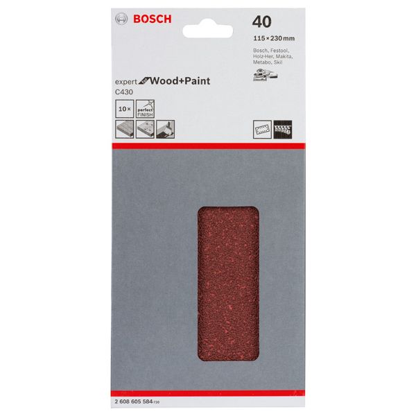 C430 sanding sheet, pack of 10 115 x 230 mm, 60 image 3