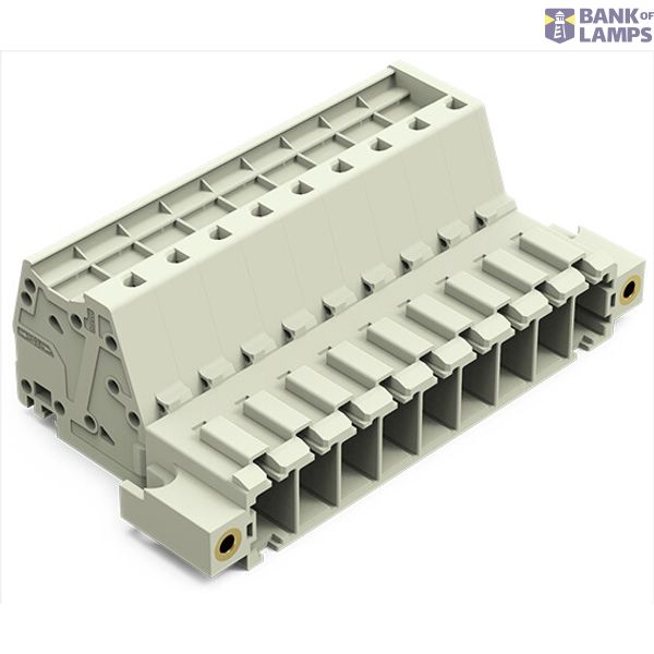 1-conductor male connector Push-in CAGE CLAMP® 10 mm² light gray image 1