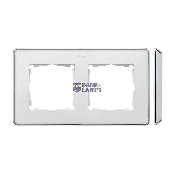Double frame, white, chrome base image 1