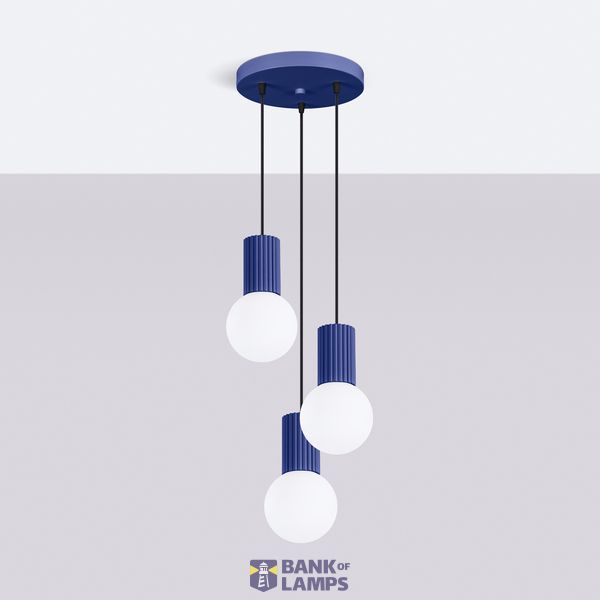 Pendant lamp HALO 3P ultramarine image 12