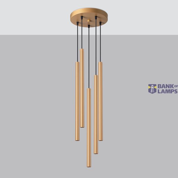 PASTELO 5P GOLD HANGING LAMP G9 5X8W IP20 image 8