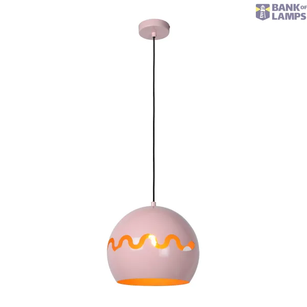 Lucide CORENTIN - Pendant light Children - Ø 28 cm - 1xE27 - Pink image 1