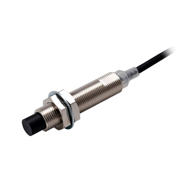 Proximity sensor, inductive, nickel-brass, long body, M12, unshielded, E2EN1077H image 1