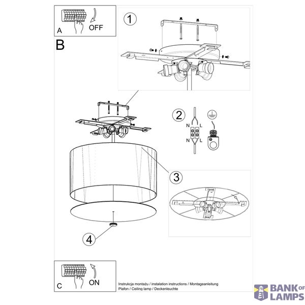 Chandelier OTTO 50 white image 6