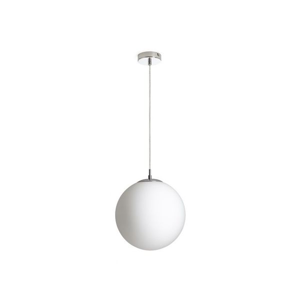 LUNA 30 pendant opal-colored glass/chrome 230V LED E27 15W image 1