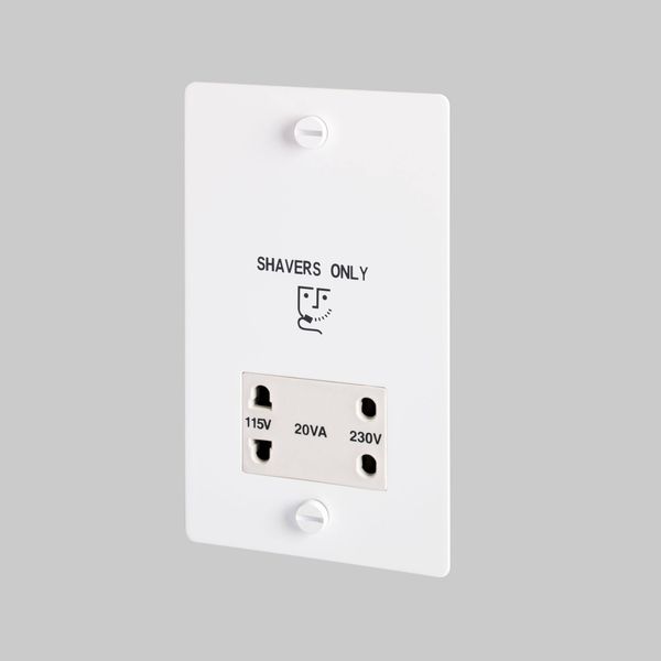 SHAVER SOCKET / WHITE image 1