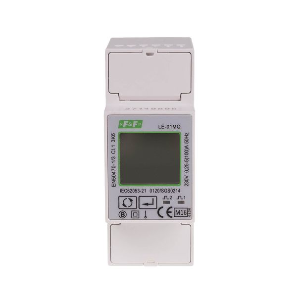 Single-phase active and reactive energy consumption meter, Modbus RTU, 100(5)A; MID image 2