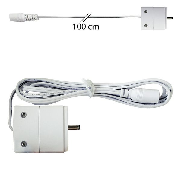 Connection connector with cable to a linear LED light image 1