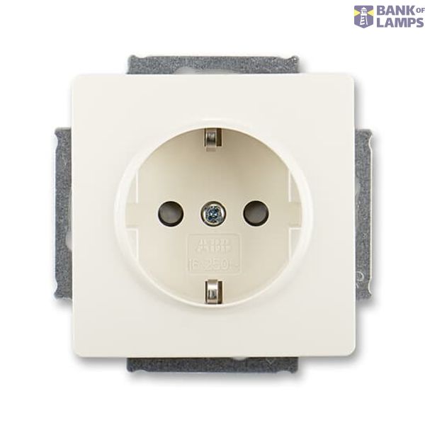 Outlet single Schuko + cover shuttered image 1
