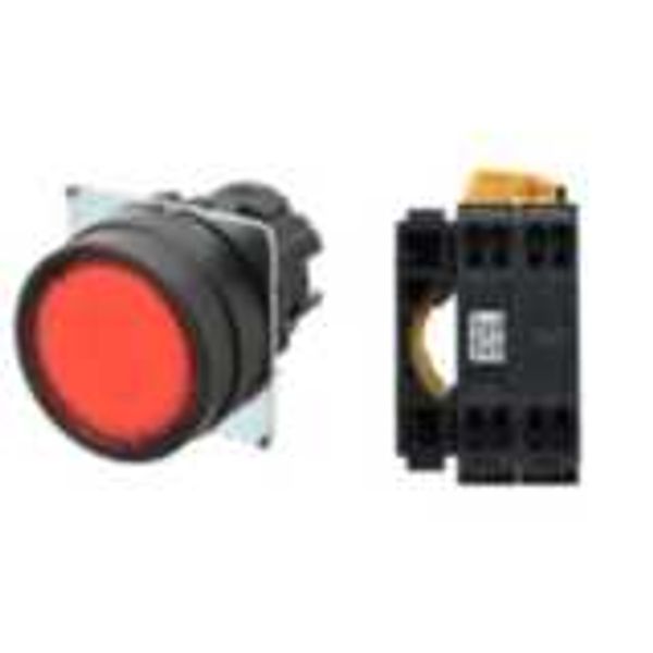 Pushbutton A22NL Ã˜22, bezel plastic, FLAT, Alternate, CAP COLOR Transp A2226926D image 1