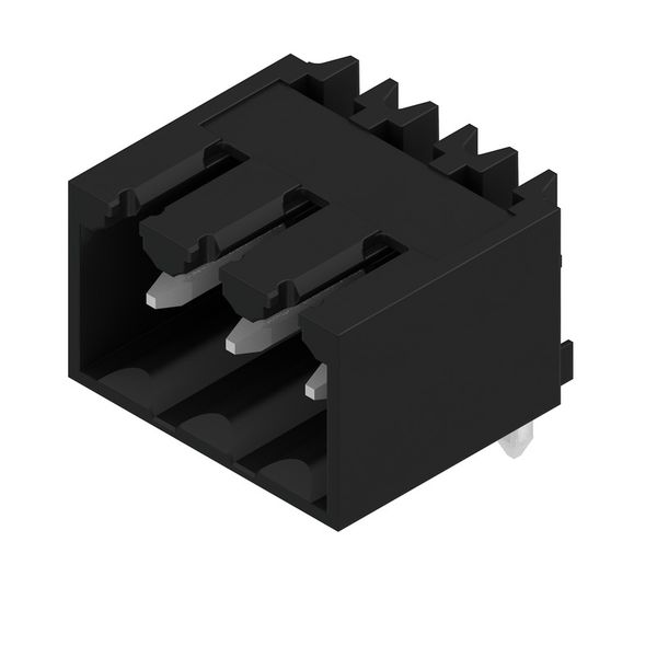PCB plug-in connector, male header, closed side, THT solder connection, 3.50 mm, Number of poles: 3, 90°, Solder pin length (l): 3.2 mm, tinned, black, Box image 3