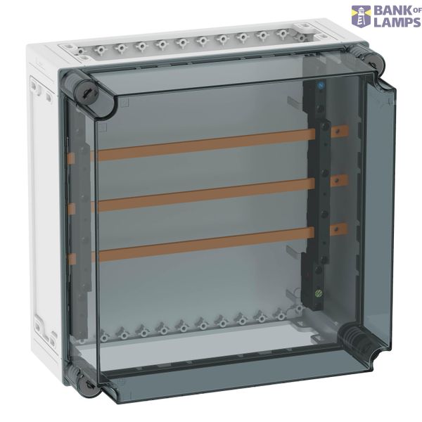 Busbar panel enclosure with transparent cover, 160A, 3-pole image 6