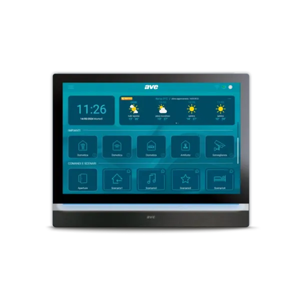 MONITOR WITH 10" TOUCH SCREEN DISPLAY FOR V44 SMART SYSTEM. LAN + WI-FI CONNECTION. BRUSHED NATURAL ALUMINUM COLOR (ANS). image 1