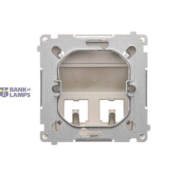 Computer socket RJ45 category 5e + telephone socket RJ12, (module), cream white/electro white image 1