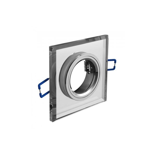 Spot luminaire housing BRILLANTE, IP20, glass, square, white image 1