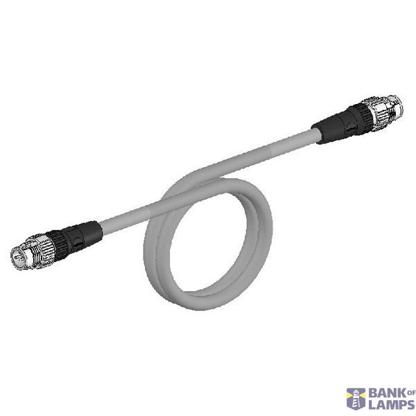 Ethernet Cat.5 cable, PVC, M12 straight plug / M12 straight plug, 0.5 m, yellow XS5W0444M image 1