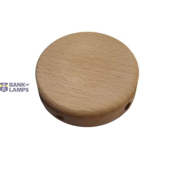 Mini cylindrical wooden 4-side- hole ceiling rose kit (junction box) image 2