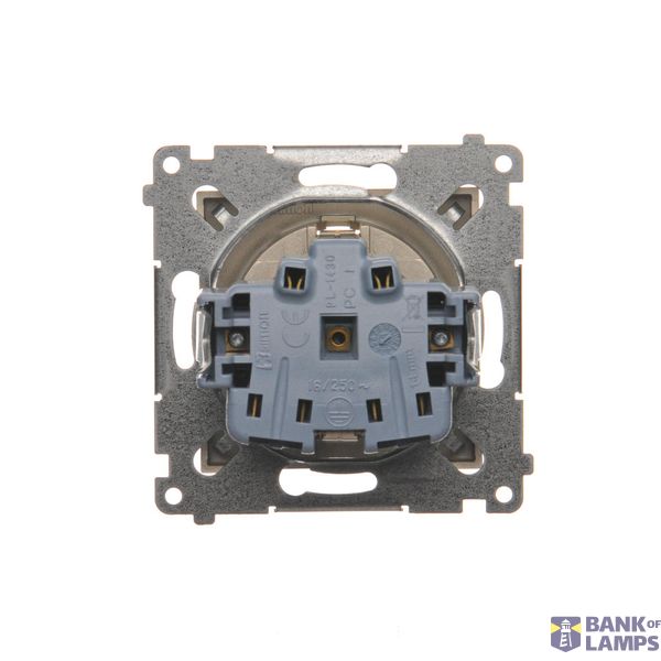 Double loudspeaker socket, Bronze matt, metalic image 1