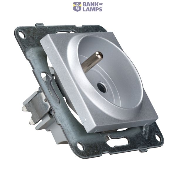 Pin socket outlet, cage clamps, silver image 3