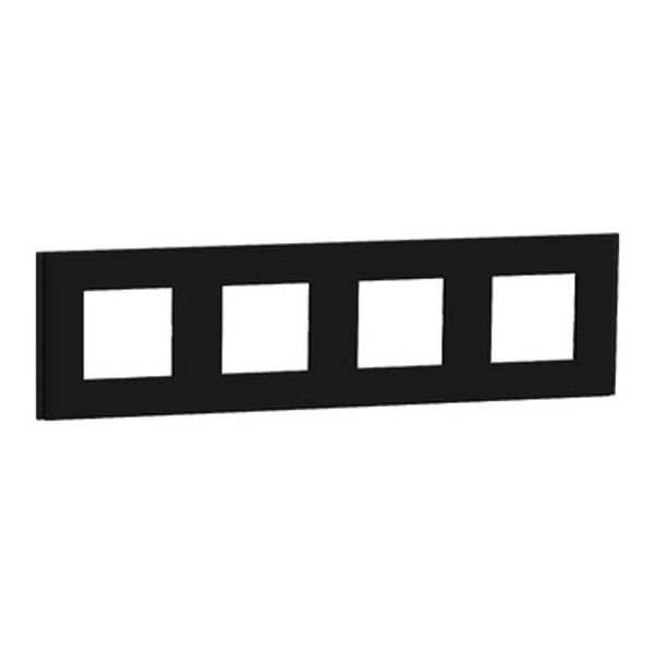 Unica Déco Signature - Trim plate - Black rubber - 4P green horiz image 2