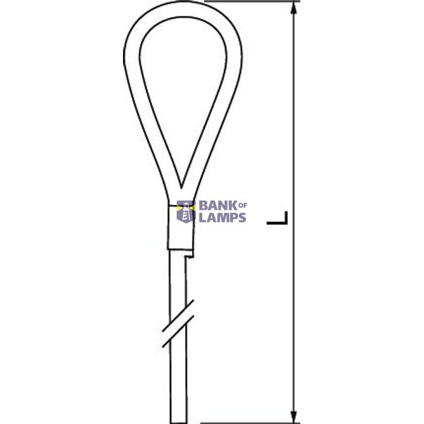QWT S 3 5M G Suspension wire with loop 3x5000mm image 2