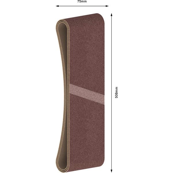 3-piece X440 sanding belt set 75 x 508 mm, 120 image 3