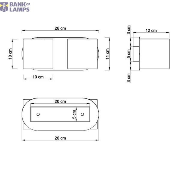 WALL LAMP ORBIS 2 GREY G9 2X40W IP20 image 7