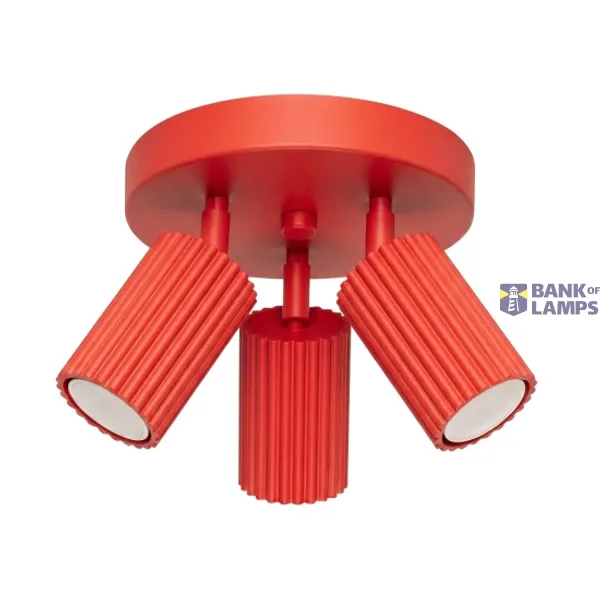 Ceiling lamp KARBON 3P red image 1