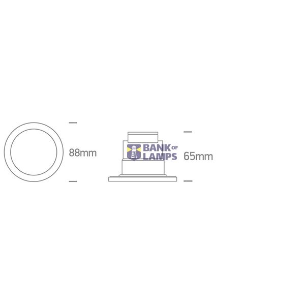 WHITE FIRE RATED 7W CCTV IP65 230V DIMMABLE image 4