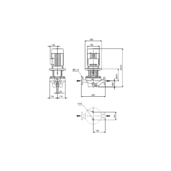 In-line circulator pump TP 80-180/2 A-F-A-BQQE 3.0 kW 400D 50Hz IE3 image 3