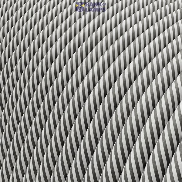 Extra Low Voltage power cable coated in silk effect fabric Vertigo Slate White ERM37 image 2