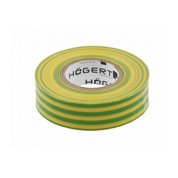 HOEGERT Insulation tape 0.13 mm x 19 mm x 20 m, yellow-green image 1