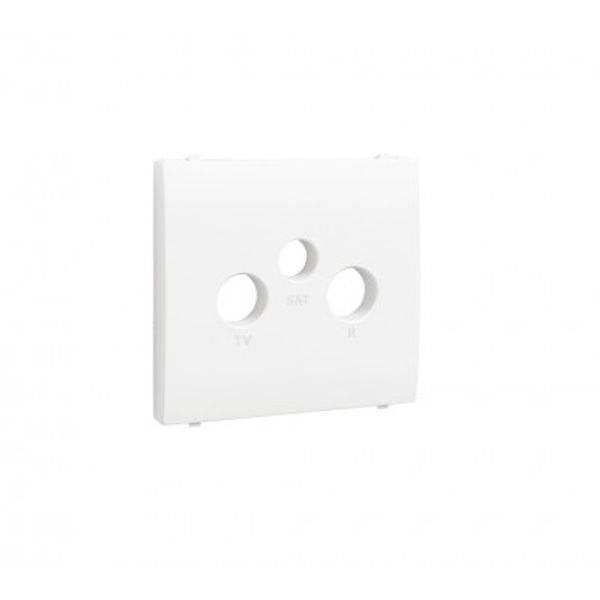 COVER PLATE FOR R-TV-SAT SOCKETS MATTE WHITE image 1