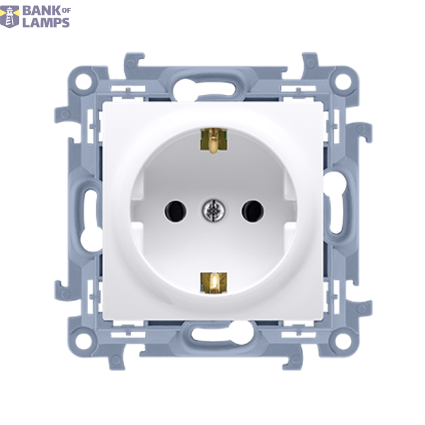 Single socket outlet with Schuko earthing, 16A, white image 1