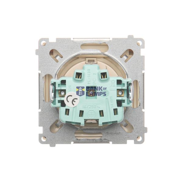 IP44 single socket outlet without frame seal - same color flap&cframe, module, 16A, quick connection, black matt image 1