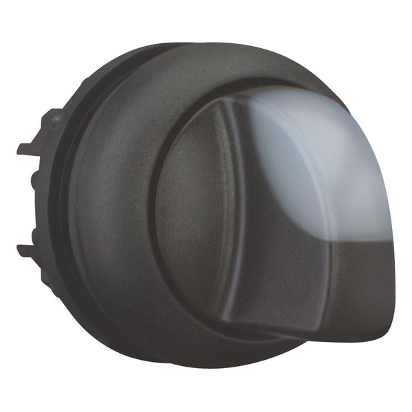 M22S-WRLK-W Illuminated selector switch actuator, RMQ-Titan, With thumb-grip, maintained, 2 positions, White, Bezel: black image 6
