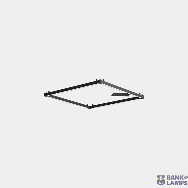 Lineal lighting system Apex Square Surface 3000mm 144W LED warm-white 3000K CRI 90 ON-OFF Black IP20 12504lm image 1